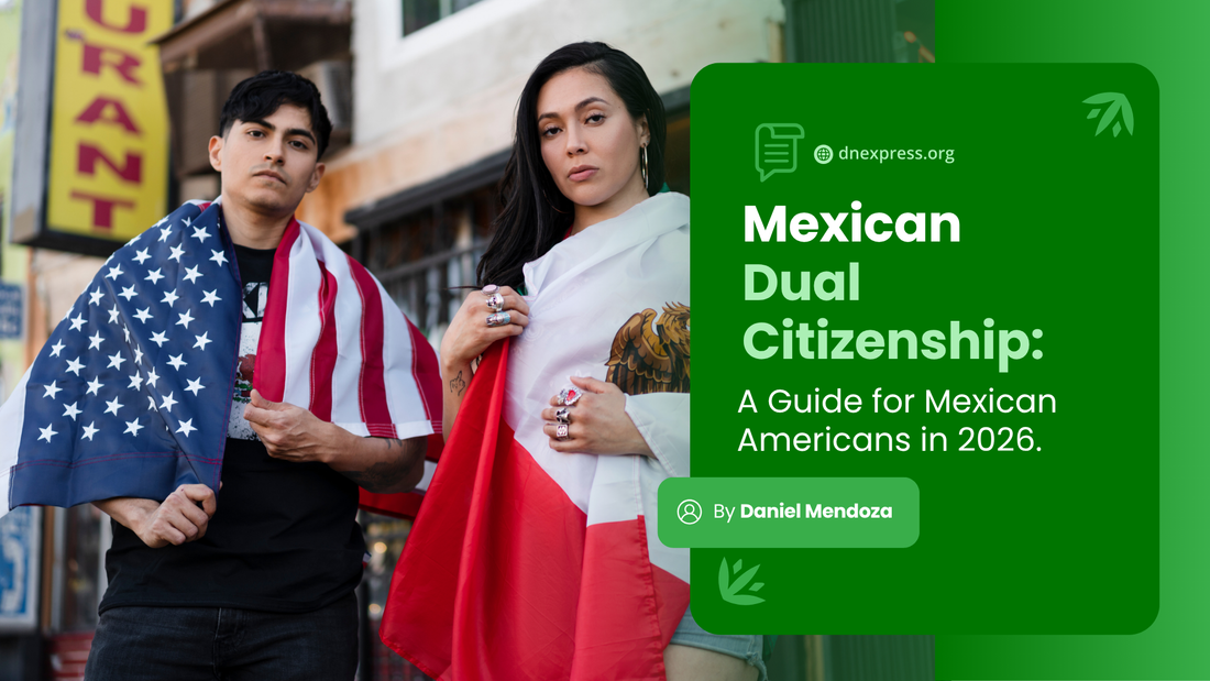 Mexican and United States flags with text Mexican Dual Citizenship a Guide for Mexican Americans 2026