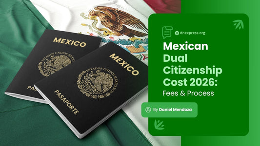 Mexican dual citizenship cost 2026 guide by DNExpress with Mexican passports