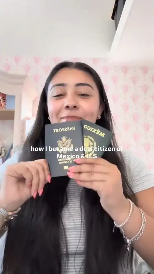 DNExpress client holding their Mexican and U.S. passports