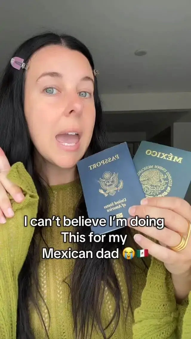 DNExpress client holding their Mexican and U.S. passports
