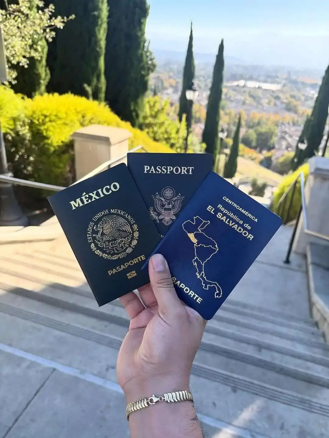 DNExpress client holding their Mexican and U.S. passports