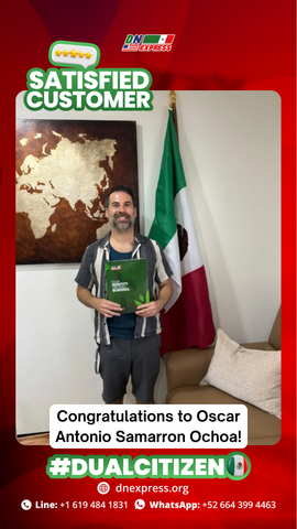 Cliente satisfecho con documentos mexicanos obtenidos con DNExpress