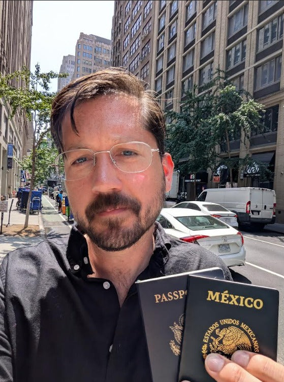 Client holding approved Mexican passport and US passport after SRE appointment